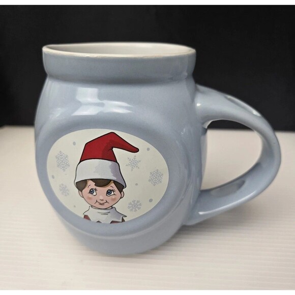 Elf Hot Cocoa Hot Chocolate Mug Cup Christmas Blue With Spoon CCA & B 2020 - Picture 9 of 14